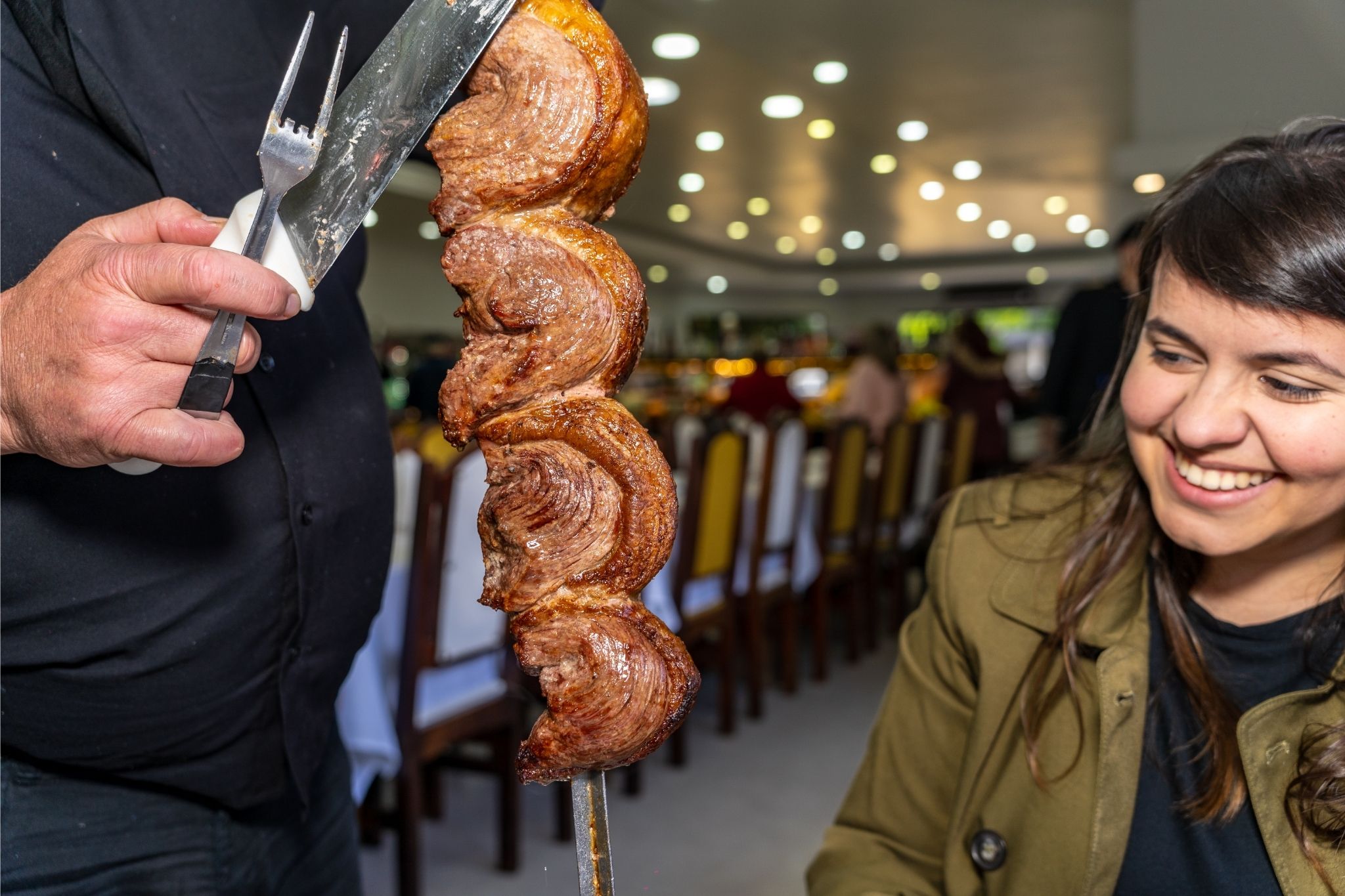 Picanha na brasa – corte nobre do rodízio da Churrascaria Boi Dourado Curitiba