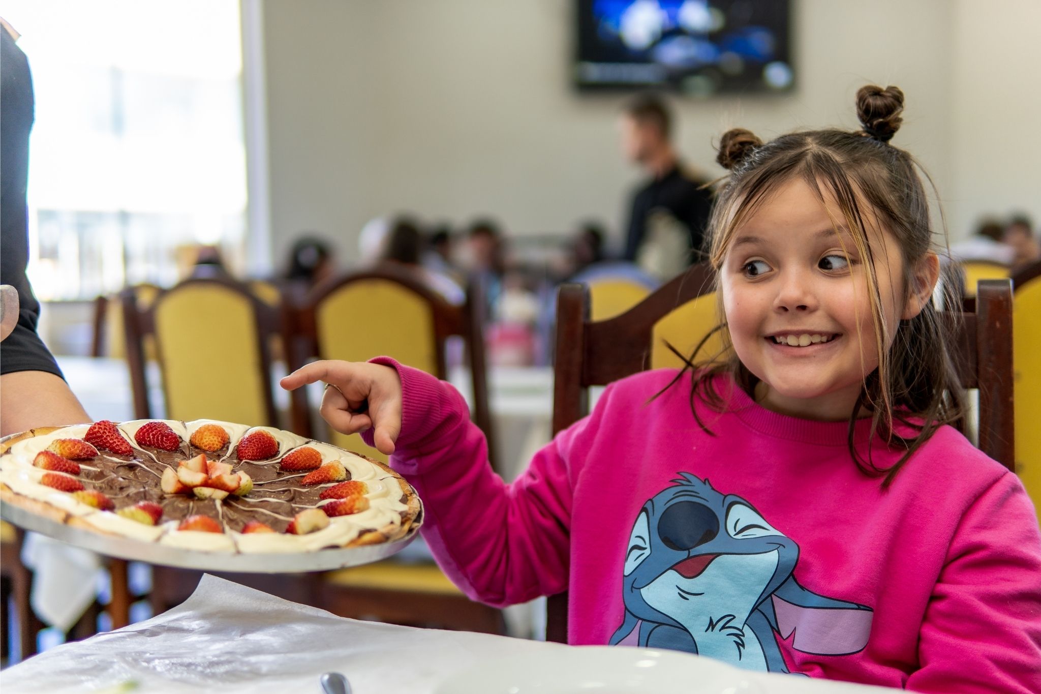 Pizza doce do rodízio de massas da Churrascaria Boi Dourado em Curitiba